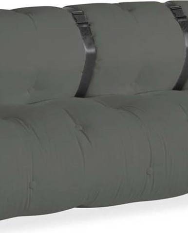 Tmavě šedá rozkládací pohovka vhodná do exteriéru Karup Design Design OUT™ Buckle Up Dark Grey