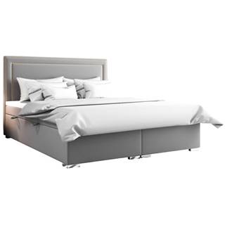 Čalouněná postel Briony 120x200, stříbrná, vč.matrace,topperu,ÚP