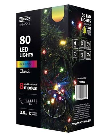 Vánoční osvětlení Emos ZY1450, barevné, programy, 8 m