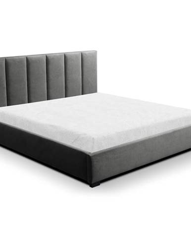 Čalouněná postel Fabienne 180x200, šedá