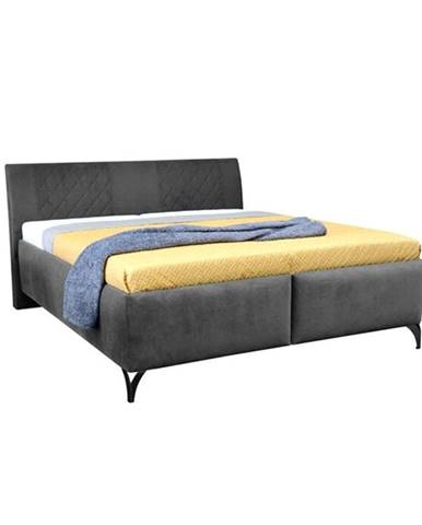 Čalouněná postel Melissa 180x200, šedá, včetně matrace a ÚP