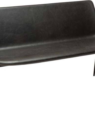 Černá lavice z imitace kůže DAN-FORM Denmark Hype