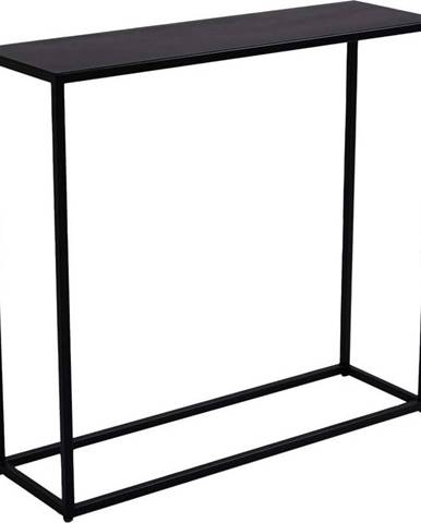 Černý kovový konzolový stolek 100x30 cm Julita - CustomForm