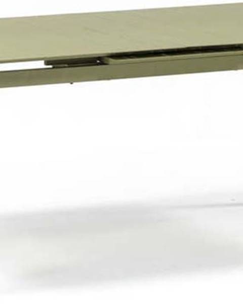 Ezeis Olivově zelený kovový zahradní stolek Ezeis Alicante, 160 x 80 cm