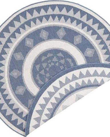 Modro-krémový venkovní koberec NORTHRUGS Jamaica, ⌀ 140 cm