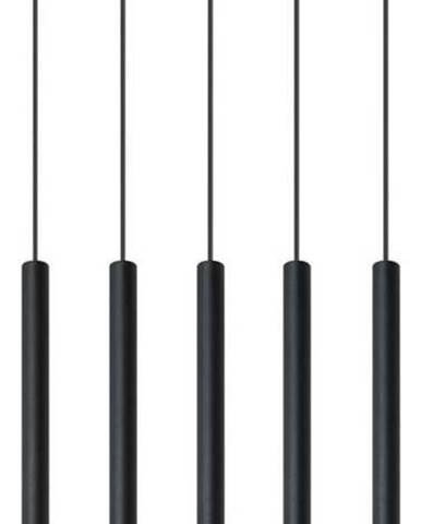 Černé závěsné svítidlo Nice Lamps Fideus, délka 45 cm