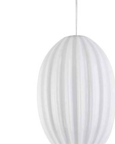 Bílé skleněné závěsné svítidlo Leitmotiv Smart, ø 20 cm