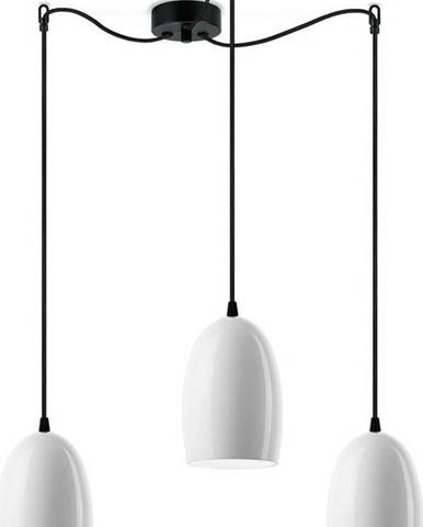 Bílé trojramenné závěsné svítidlo Sotto Luce Ume S Glossy, ⌀ 14 cm