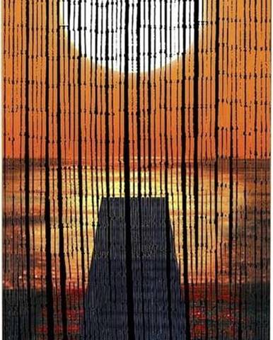 Oranžový bambusový závěs do dveří 200x90 cm Sunset - Maximex