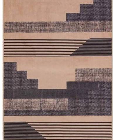 Hnědo-béžový pratelný koberec 180x120 cm - Vitaus