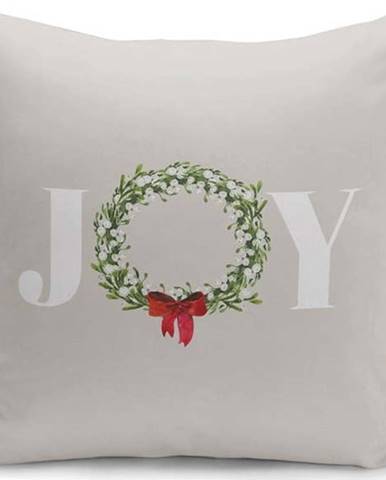 Šedý vánoční dekorativní povlak na polštář Kate Louise Christmas Noel, 43 x 43 cm
