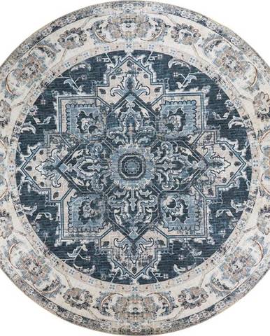 Modrý kulatý koberec ø 200 cm Havana - House Nordic