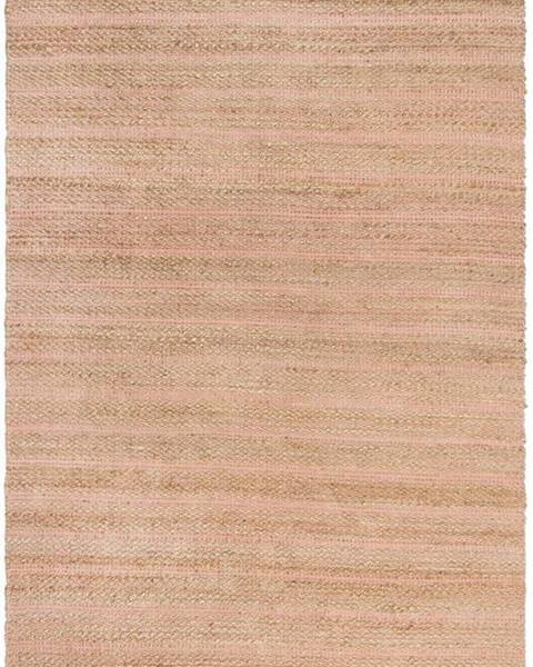 Flair Rugs Růžový jutový koberec Flair Rugs Equinox, 120 x 170 cm