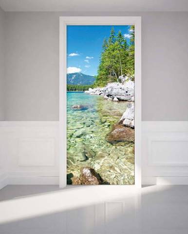 Adhezivní samolepka na dveře Ambiance Crystal Lake, 83 x 204 cm