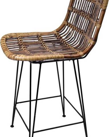 Hnědá ratanová barová židle 106 cm – Ego Dekor