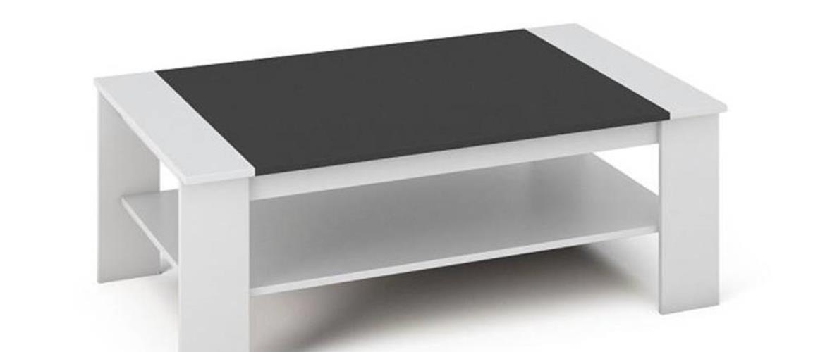 BAKER konferenční stolek, bílá/černá